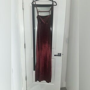 NWT VELVET FLOOR LENGTH DRESS/FREE PEOPLE SIZE 6